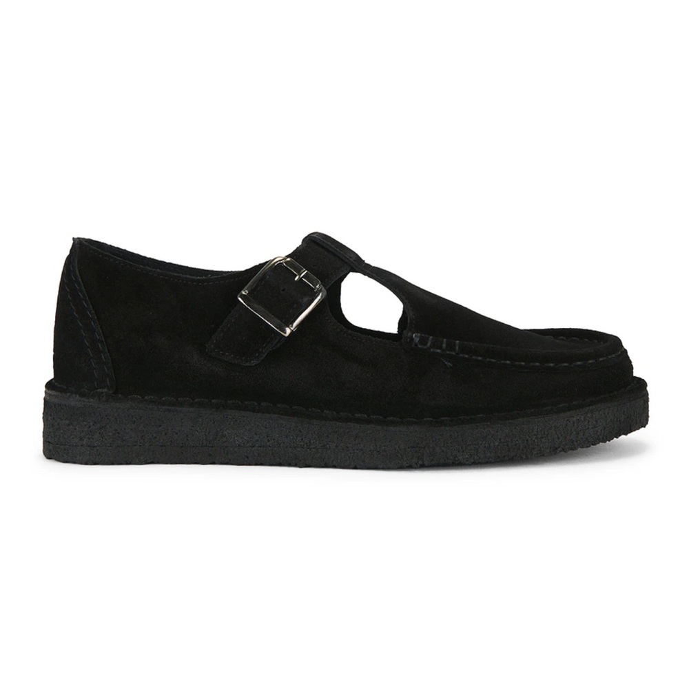 NWT! Clark’s Original Nomad T-bar Loafer in Black Suede Free People Style - Picture 4 of 8